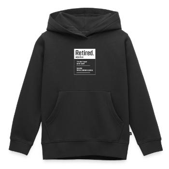 Im Ruhestand. definition-Funny Retirement - Perfektes Gif - Kinder Premium Organic Hoodie - Schwarz - Vorne - AI Model Kid Male (0cm)