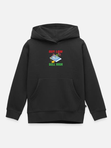 Handel Trade - Kinder Premium Organic Hoodie - Schwarz