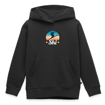 Ski - Kinder Premium Organic Hoodie - Schwarz - Vorne - AI Model Kid Male (0cm)