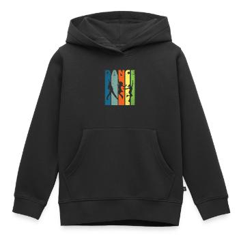 Danse danseuse danseuse danse école de danse - Sweat Premium à capuche enfant bio - noir - Devant - AI Model Kid Male (0cm)