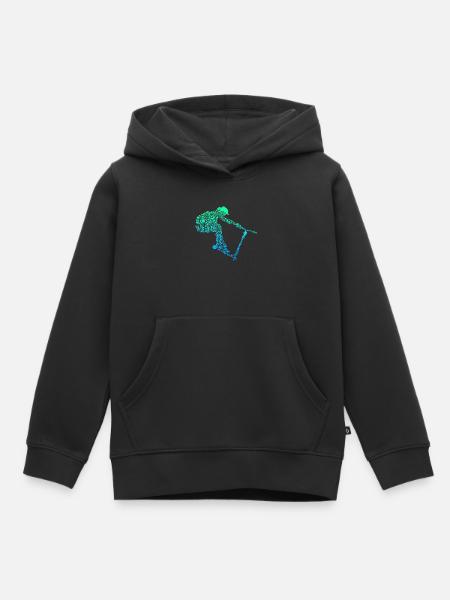 Scooter stunt scooter gift - Kids Premium Organic Hoodie - black