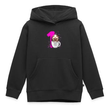 First birthday 1 year guinea pig - Kids Premium Organic Hoodie - black - Front - AI Model Kid Male (0cm)