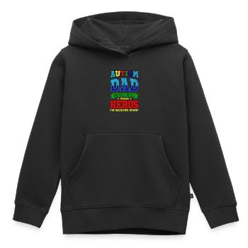 AUTIST DAD Cadeau de la Journée mondiale de l'autisme Autiste - Sweat Premium à capuche enfant bio - noir - Devant - AI Model Kid Male (0cm)