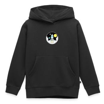 Rakete Weltall - Kinder Premium Organic Hoodie - Schwarz - Vorne - AI Model Kid Male (0cm)