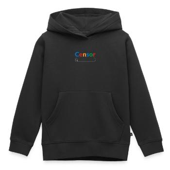 Censure des moteurs de recherche Big Tech Censor - Sweat Premium à capuche enfant bio - noir - Devant - AI Model Kid Male (0cm)