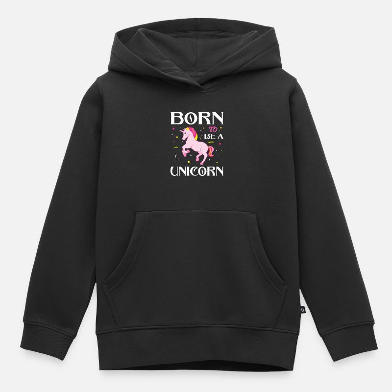 Einhorn Einhörner magisches Einhorn - Kinder Premium Organic Hoodie - Schwarz