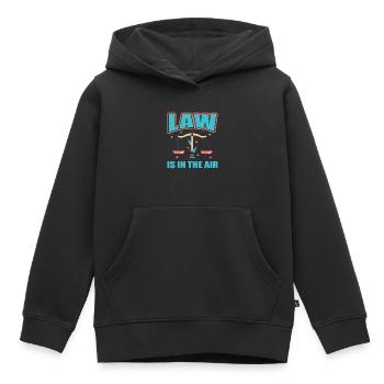 Law Is In The Air | Anwalt Jurastudent Geschenk - Kinder Premium Organic Hoodie - Schwarz - Vorne - AI Model Kid Male (0cm)