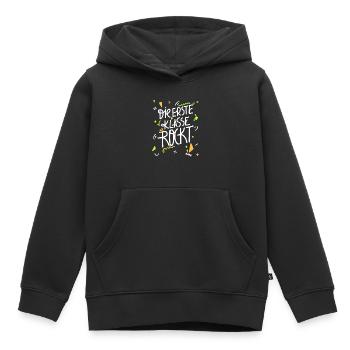 Erste Klasse Einschulung 2022 - Kinder Premium Organic Hoodie - Schwarz - Vorne - AI Model Kid Male (0cm)