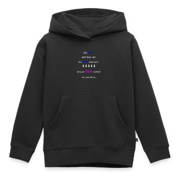 Plattdeutscher Spruch - Kinder Premium Organic Hoodie - Schwarz - Vorne - AI Model Kid Male (0cm)