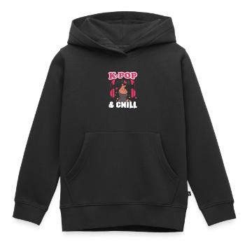 K-Pop K-drama Koreanische Pop Musik KPop Kdrama - Kinder Premium Organic Hoodie - Schwarz - Vorne - AI Model Kid Male (0cm)