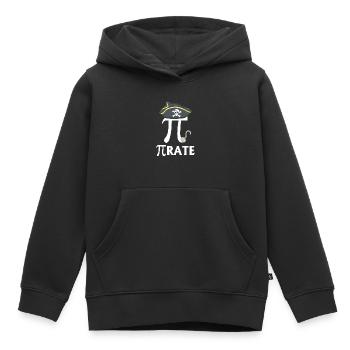 Lustige Pi Day Pirate - Kinder Premium Organic Hoodie - Schwarz - Vorne - AI Model Kid Male (0cm)