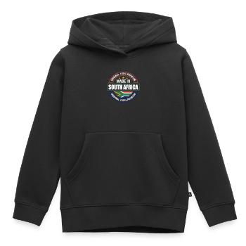 Afrique du Sud - Sweat Premium à capuche enfant bio - noir - Devant - AI Model Kid Male (0cm)