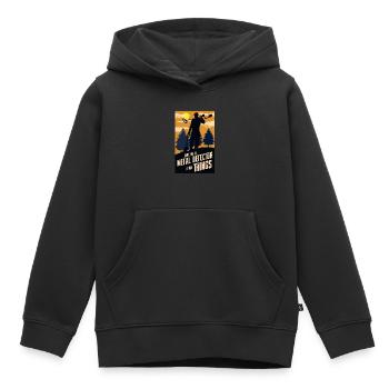 Give me a metal detector I find things - Kids Premium Organic Hoodie - black - Front - AI Model Kid Male (0cm)