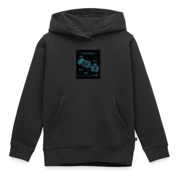 Voiture de course Voiture de course Pilote de course - Sweat Premium à capuche enfant bio - noir - Devant - AI Model Kid Male (0cm)
