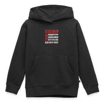Doktorand Doktortitel Doktor - Kinder Premium Organic Hoodie - Schwarz - Vorne - AI Model Kid Male (0cm)