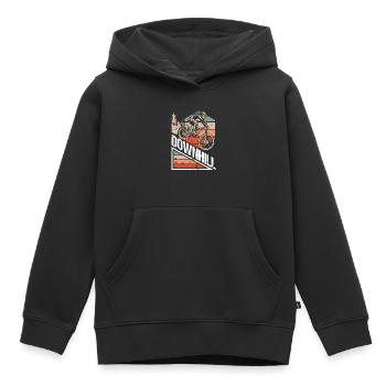 Downhill Downhill Vélo - Sweat Premium à capuche enfant bio - noir - Devant - AI Model Kid Male (0cm)