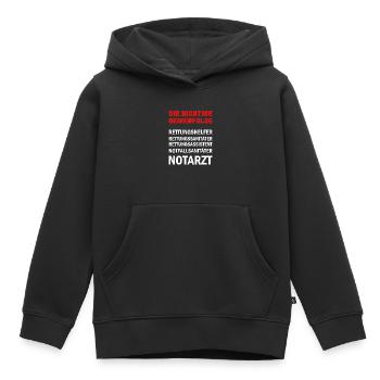 Rettungsdienst Hierarchie - Kinder Premium Organic Hoodie - Schwarz - Vorne - AI Model Kid Male (0cm)