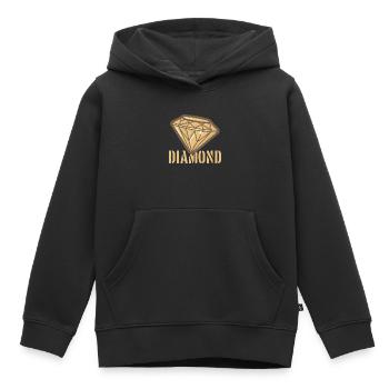 Diamant - Kinder Premium Organic Hoodie - Schwarz - Vorne - AI Model Kid Male (0cm)