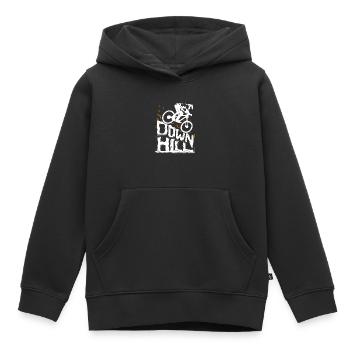 Motif cool Downhill - Sweat Premium à capuche enfant bio - noir - Devant - AI Model Kid Male (0cm)