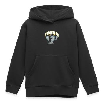 Angry Tornado Storm Chaser - Sweat Premium à capuche enfant bio - noir - Devant - AI Model Kid Male (0cm)