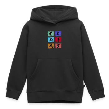 Stunt scooter skater stunt kick scooter stunt scooter - Kids Premium Organic Hoodie - black - Front - AI Model Kid Male (0cm)