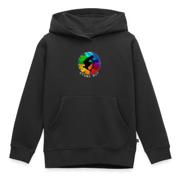 Stunt Boy Scooter Stunt Skater Kick Scooter Enfants - Sweat Premium à capuche enfant bio - noir - Devant - AI Model Kid Male (0cm)
