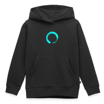 Cercle - Sweat Premium à capuche enfant bio - noir - Devant - AI Model Kid Male (0cm)