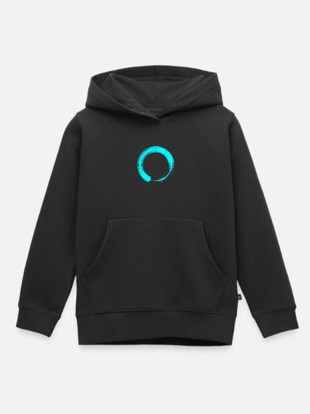 Kreis - Kinder Premium Organic Hoodie - Schwarz
