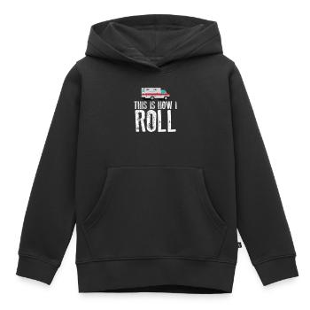So rolle ich Ambulanz - Kinder Premium Organic Hoodie - Schwarz - Vorne - AI Model Kid Male (0cm)