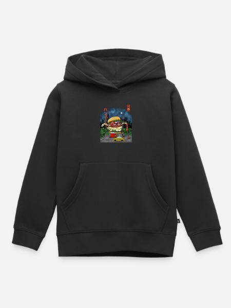 Burger - Kinder Premium Organic Hoodie - Schwarz