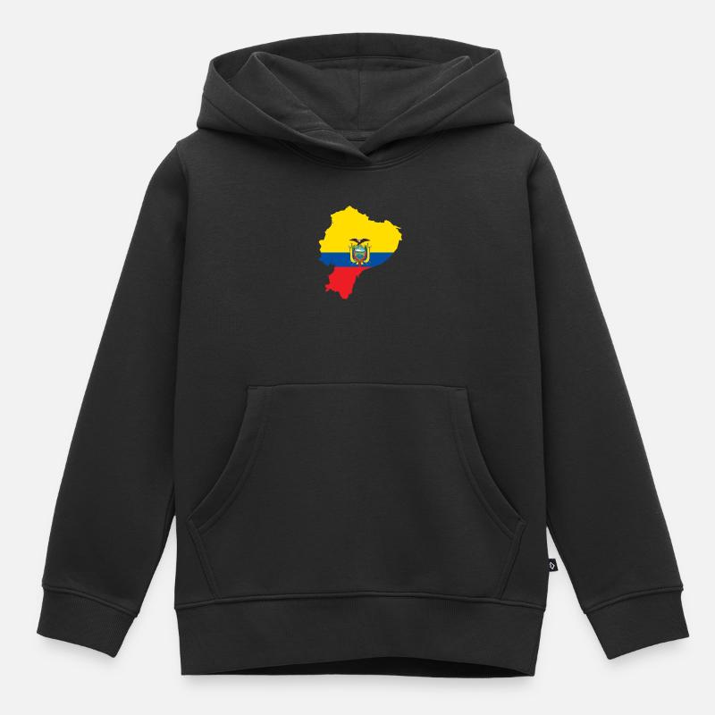Équateur - Sweat Premium à capuche enfant bio - noir