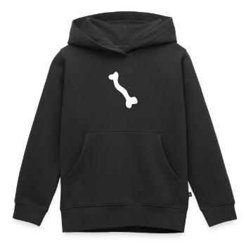 Os squelette - Sweat Premium à capuche enfant bio - noir - Devant - AI Model Kid Male (0cm)