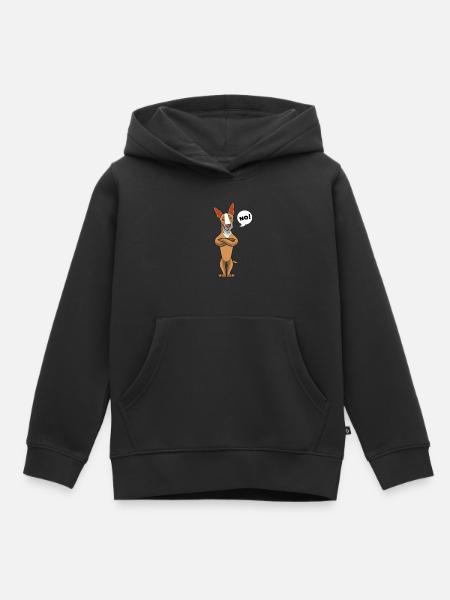 Regalo per cani Sturer Podenco - Felpa Premium con cappuccio bambino bio - nero