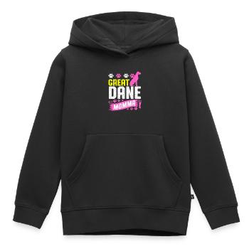 Deutsche Dogge - Kinder Premium Organic Hoodie - Schwarz - Vorne - AI Model Kid Male (0cm)