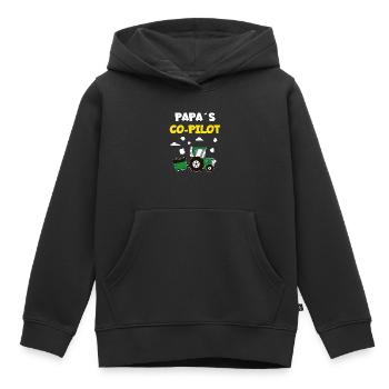 Papas Co-Pilot Landwirt Bauer Traktor - Kinder Premium Organic Hoodie - Schwarz - Vorne - AI Model Kid Male (0cm)