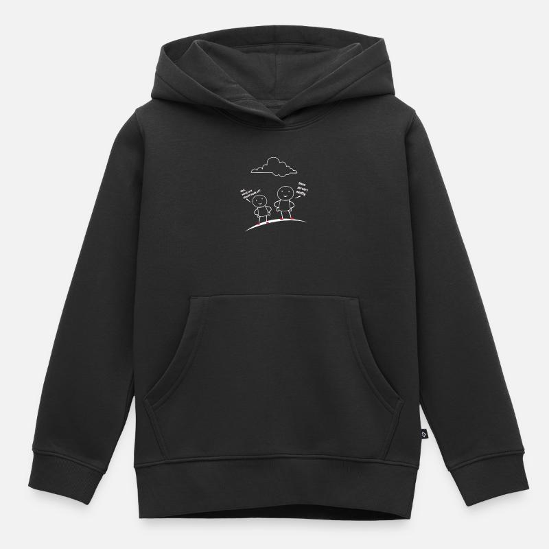Clouds from Linux servers - Kids Premium Organic Hoodie - black