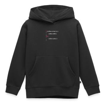 Programme de café remplissage it développeur - Sweat Premium à capuche enfant bio - noir - Devant - AI Model Kid Male (0cm)