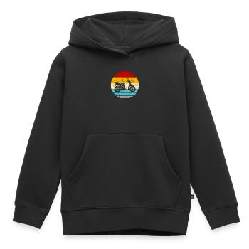 Motorroller Rollerfahrer Motorrad - Kinder Premium Organic Hoodie - Schwarz - Vorne - AI Model Kid Male (0cm)