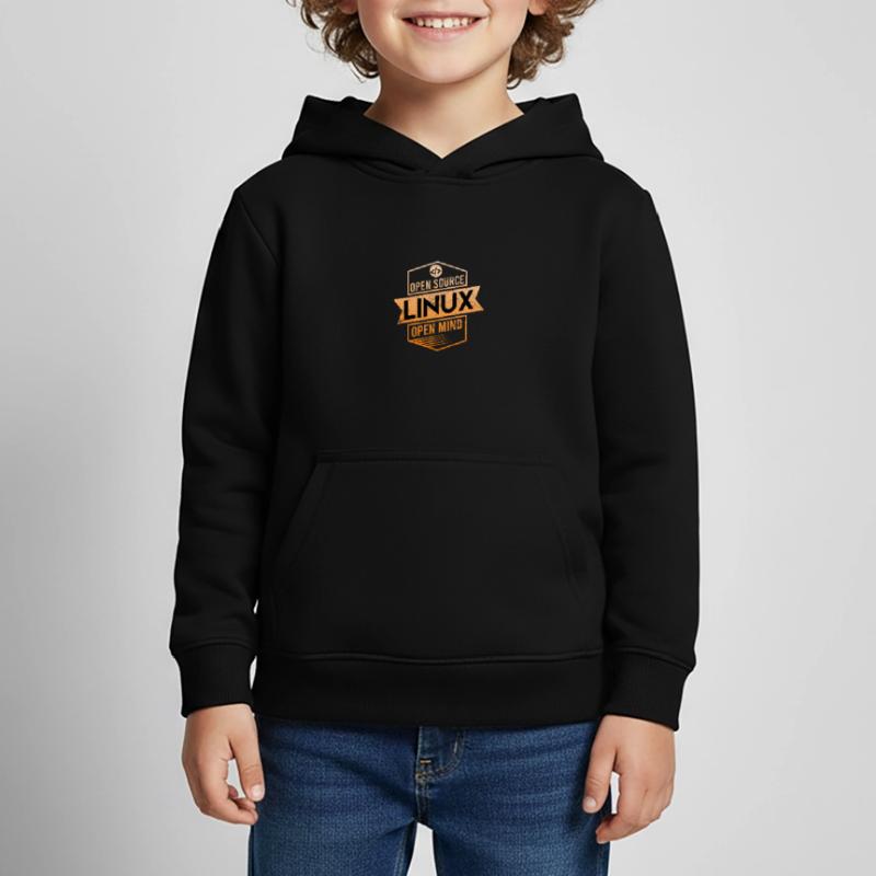 Système d’exploitation Open Source Open Mind Linux Sweat Premium à capuche enfant bio