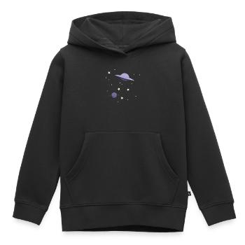 UFO im All - Kinder Premium Organic Hoodie - Schwarz - Vorne - AI Model Kid Male (0cm)