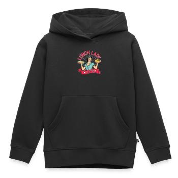 Lunch Lady I Mittagessen Lady - Kinder Premium Organic Hoodie - Schwarz - Vorne - AI Model Kid Male (0cm)