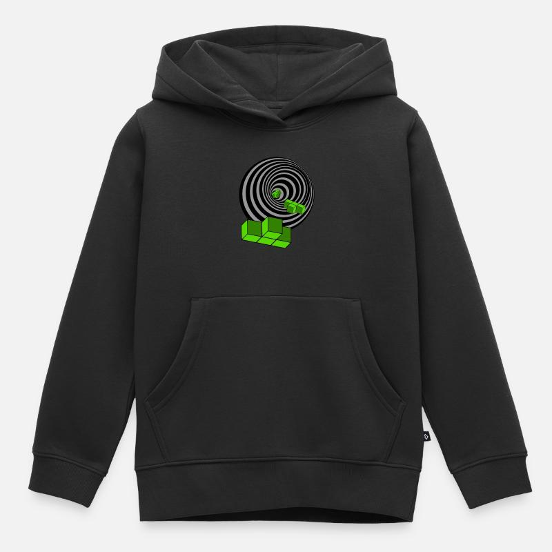 Bricks - Kids Premium Organic Hoodie - black
