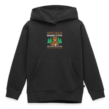 Funny Coffee Spelled Backwards Is Eeffoc - Kids Premium Organic Hoodie - black - Front - AI Model Kid Male (0cm)