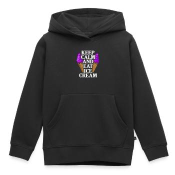 Eiscreme - Kinder Premium Organic Hoodie - Schwarz - Vorne - AI Model Kid Male (0cm)