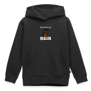 Warmblut sagt Nein Irre lustiges störrisches Pferd - Kinder Premium Organic Hoodie - Schwarz - Vorne - AI Model Kid Male (0cm)
