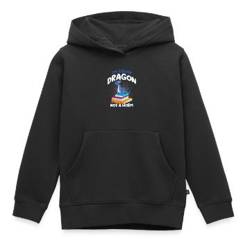 Livre Dragon Livre Bouquine de livre Dragon Leeratte - Sweat Premium à capuche enfant bio - noir - Devant - AI Model Kid Male (0cm)