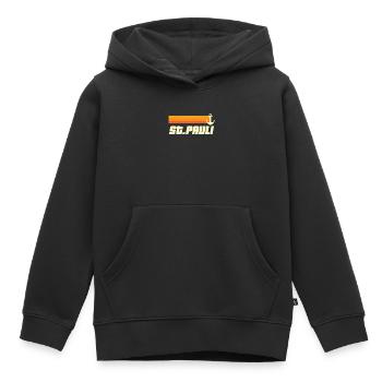 Sankt Pauli Retro St. Pauli Vintage Anker Hambourg - Sweat Premium à capuche enfant bio - noir - Devant - AI Model Kid Male (0cm)