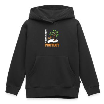 Réserve et protection de la nature - Sweat Premium à capuche enfant bio - noir - Devant - AI Model Kid Male (0cm)