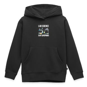 Technicien de laboratoire Technicien médical Technicien de laboratoire Tech de laboratoire - Sweat Premium à capuche enfant bio - noir - Devant - AI Model Kid Male (0cm)