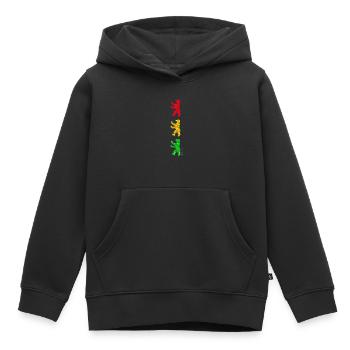 Berlin - Berliner Bär - I Love Berlin - Bär Ampel - Sweat Premium à capuche enfant bio - noir - Devant - AI Model Kid Male (0cm)